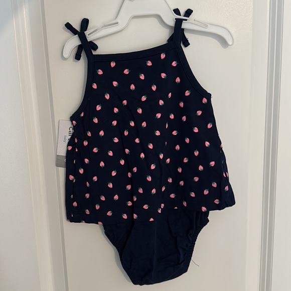 Baby Girl Strawberry Romper - Picture 3 of 4